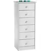 Idimex Chiffonnier RONDO meuble de rangement commode apothicaire avec 6 tiroirs, en pin massif lasuré blanc