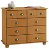 Idimex Commode COLMAR chiffonnier apothicaire rangement avec 8 tiroirs en pin massif finition teintée/cirée