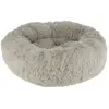 Kerbl Lit douillet Fluffy gris clair, Ø 76 cm x 19 cm