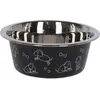 Kerbl Pet Gamelle en acier inoxydable Noir avec motif env. 2800 ml