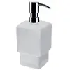 Emco Distributeur de savon liquide (tête de pompe chromée, récipient e...