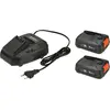 Gardena Batterie P4A QC 18V 2,5 Ah (x2) + Chargeur