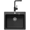 Pack évier + mitigeur BLANCO 527920 - Noir - Granit - 1 bac - Rectangulaire