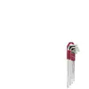 AMF Jeu de clés mâles coudées 911L-HM9D support en plastique 9 pièces sw 1,5 - 10 mm long acier au chrome-vanadium