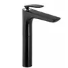 KLUDI BALANCE wastafelmengkraan MAT ZWART/CHROOM verhoogd 272mm