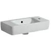 Geberit Renova Compact wastafel compact met kraangat rechts met overlo...