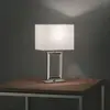 Lampe à poser Enna 2 en argent et blanc e14