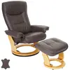 ROYALEDECO MCA fauteuil relax Hamilton cuir charge 130kg marron nature