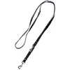 Laisse réglable et rivetée Heim, noir L 240 x l 2 cm - pour chien