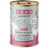 Grau menu gourmand sans céréales 6 x 400 g pour chat - poulet, veau