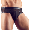 Svenjoyment Underwear Wetlook Slip Met Open Achterkant - Zwart