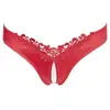 Cottelli Collection   Riostring met Fijn Borduurwerk met Open Kruis voor Intieme Aandacht   Maat XL   Rood