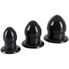 You2Toys   Kunststof Anale Training Set 3 Delig Glimmend - Kort en Dikke Uitvoering - Zwart