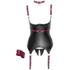 Bondage Wetlook Body Ouvert Jarretel Uitvoering