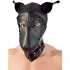 Leder imitatie hondenmasker