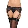 Cottelli Collection Mandy Mystery Porte Jarretelles Dentelle en Noir Taille M/L