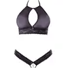 Cottelli Collection Sexy 2-Delige Transparante Set Met Open Kruisje