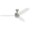 Casafan - Ventilateur de plafond Night Flight Chrome / Blanc