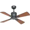 Casafan - Ventilateur de plafond 952011W eco neo iii 92cm Noir et Teck...