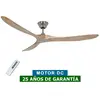Ventilateur de plafond Eco Genuino DC 180 Chrome & Bois
