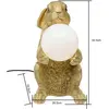 Lampe lapin assis doré Kare Design