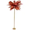 Lampadaire plumes 165cm rouge Kare Design