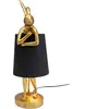 Lampe Animal lapin dorée et noire 50cm Kare Design