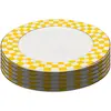 Borden Harlequin Ø27cm geel (6/set) Kare Design