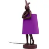 Lampe Animal lapin bordeaux et violette 50cm Kare Design