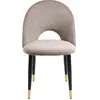 Chaise Iris velours taupe Kare Design