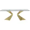 Table Gloria 200x100cm dorée Kare Design