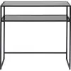 Console double plateau verre et acier noir LOFT - Hauteur 80 cm - Long...
