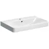 Geberit Smyle Square wastafel 75 cm 1 kraangat met overloop KeraTect, ...