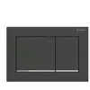 GEBERIT OMEGA30 - PLAQUE DE DÉCLENCHEMENT, NOIR MAT - CHROME BRILLANT