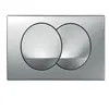 Plaque de déclenchement Geberit Delta Dual double touche mat chromé