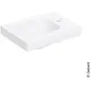 Geberit Icon light fontein 38cm 1 kraangat rechts zonder overloop mat wit