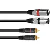 OMNITRONIC Câble Audio - ELECTRONIC STAR - RCA mâle/XLR mâle - 1,5m - Plaqué or - Stéréo