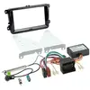 ADNAUTO Kit support 2DIN Adaptateur antenne autoradio CAN-Bus compatible avec VW Seat Skoda Noir brillant
