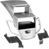 ADNAUTO Kit Support 2din Ford Fiesta Ap09 Avec Ecran - Vide Poche - Argent
