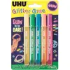 UHU GLITTER GLUE Glow in the dark 5x10ml