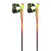 Paire de bâtons de trail Leki Vertical K - naturalcarbon/bright red/neonyellow - 140 cm