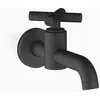 Dornbracht Tara. tapkraan sprong 140 mm, met kruisgreep, mat zwart