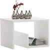 FMD Table basse 2-en-1 59,1x35,8x37,8 cm Blanc