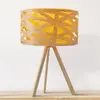 NAVE Lampe à poser FINJA en PVC effet bois naturel