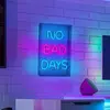 LED-bord decoratie "No Bad Days" Hoogte 30cm Breedte 18cm Motivatie Bo...