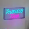 LED-bord decoratie "Prosecco Time" Hoogte 30cm Breedte 15cm Motivatie ...