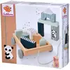 Jouet en bois - EICHHORN - Chariot de chantier avec motif panda - 12 pièces - Pour enfant de 2 ans