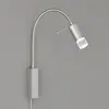 FISCHER & HONSEL Applique Lampe de lit Lampe de chambre à coucher led Liseuse flexible argent h 40 cm