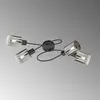 FISCHER & HONSEL Plafonnier salon spot de plafond métal noir 4 lampes L 79 cm