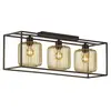 Fischer&honsel - Plafonnier salon 3 lampes métal noir doré l 83 cm
